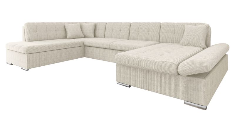 Narożnik z funkcją spania MIRJAN 24 Bergen Sztruks prawy waniliowy 1 szt.