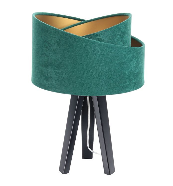 Lampa Bps Koncept stołowa GEMSTONE zielona/złota/czarna 1 szt