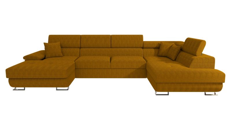 Narożnik z funkcją spania MIRJAN 24 Cotere Bis Sztruks prawy musztardowy 1 szt.