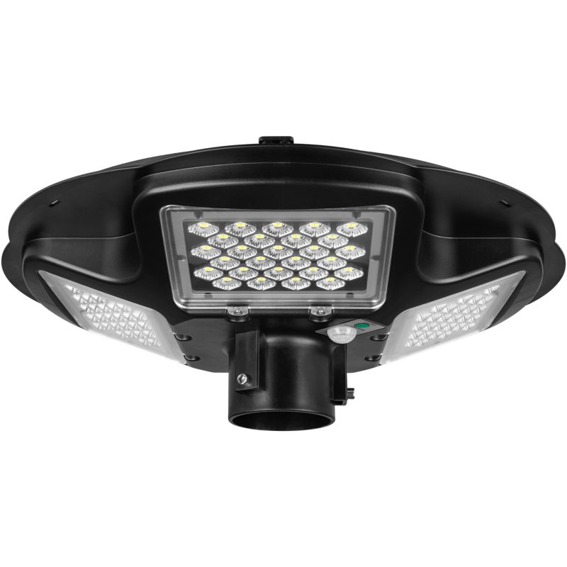 Lampa solarna LED MasterLED latarnia 200W 5000K neutralna biel IP65 z czujnikiem ruchu czarna 1 szt.