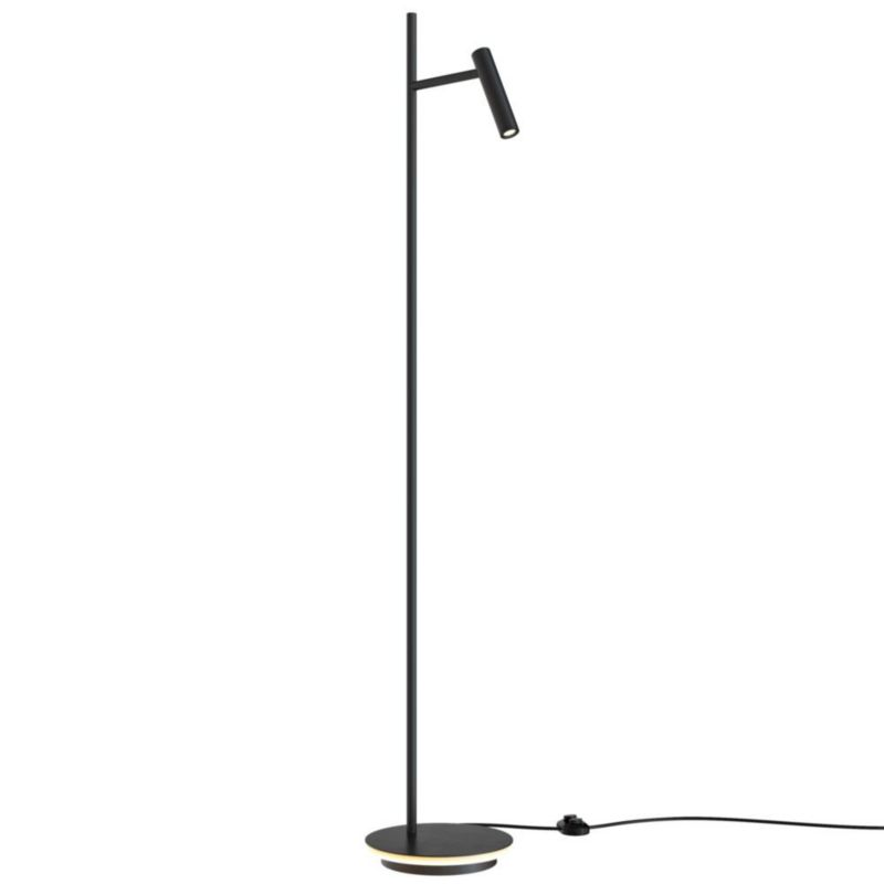 Lampa podłogowa stojąca Maytoni Estudo czarna LED 11W 3000K 730lm wym: 138,7 x 24 x 138,7 cm - 1 szt.