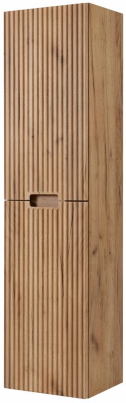 Szafka łazienkowa 136 cm Furnidea słupek wiszący dąb craft złoty ryflowany MDF 2 drzwi VENA 1 szt.