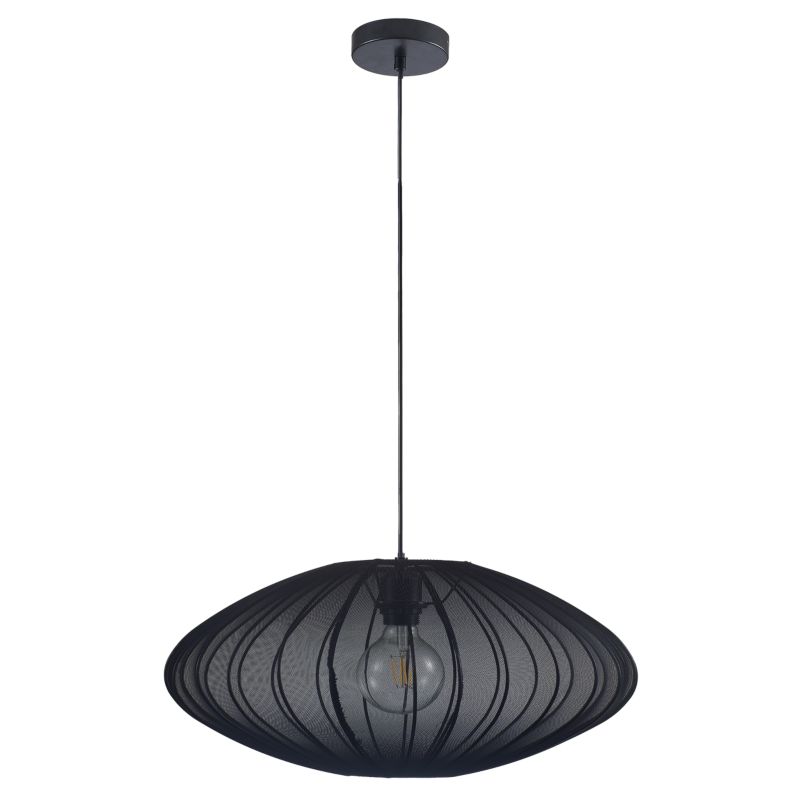 Lampa wisząca Sanico Kinu 1-punktowa E27 czarna