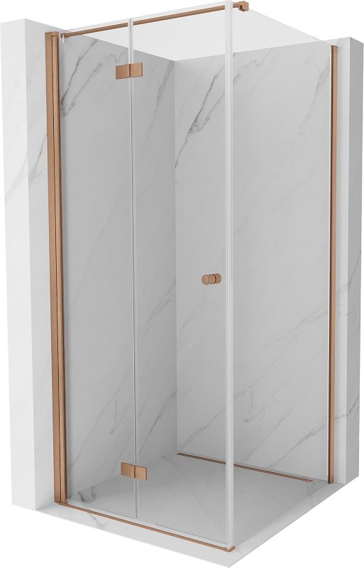 Kabina prysznicowa składana Mexen Mist-F T miedź szczotkowana 100 x 100 cm - 8A6T-100-100-65-00-L 1 szt.