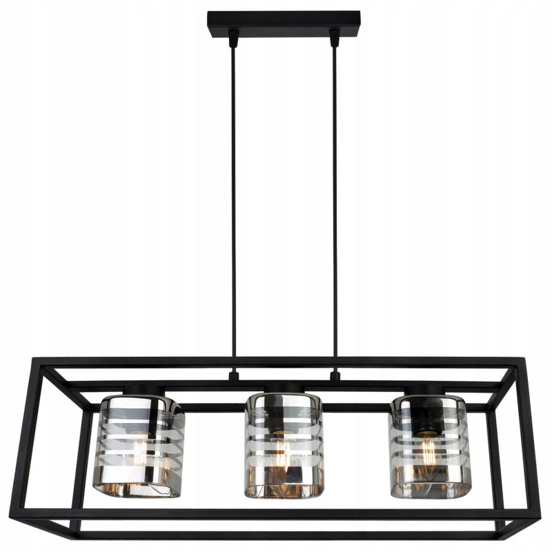 Lampa sufitowa wisząca Light Home LH Helix Cage 3x E27 60W bezbarwny 1szt