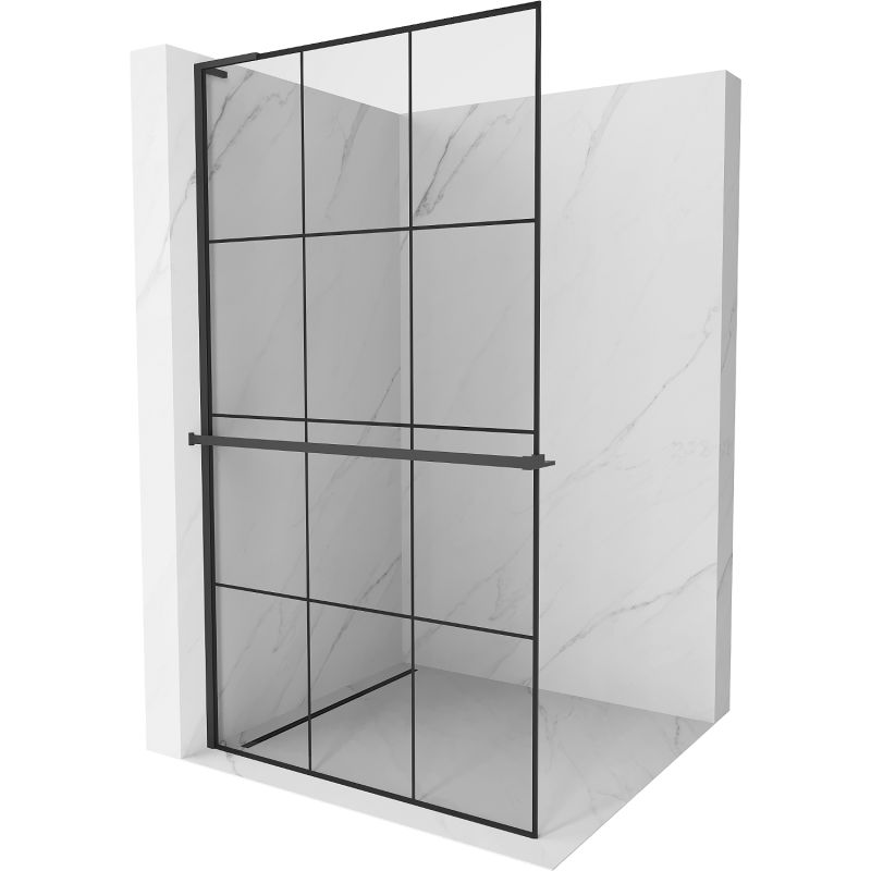 Ścianka prysznicowa Mexen Kioto+ L czarny wzór 100x200 cm 800-100-123-70-77 1 szt.