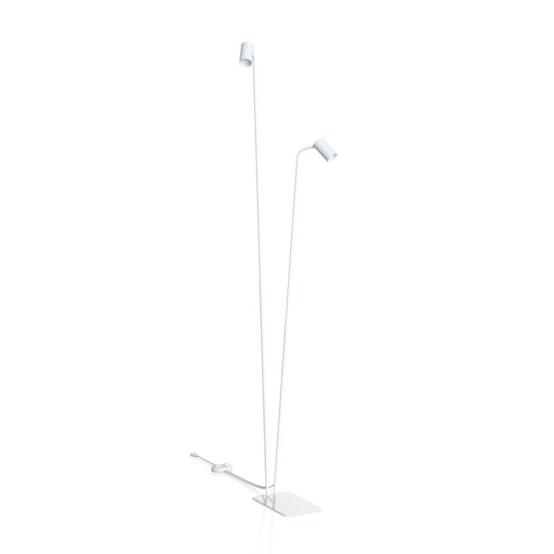 Lampa podłogowa stojąca Nowodvorski Lighting Mono biała podwójna 2 x GU10 x 10W wym: 216 x 69 x 44,5 cm - 1 szt.