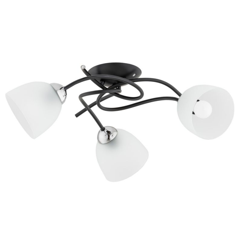 Lampa sufitowa wisząca Alfa Verwil 3842 czarno-biała-chromowana nowoczesna 3xE27 x 15W 1 szt.
