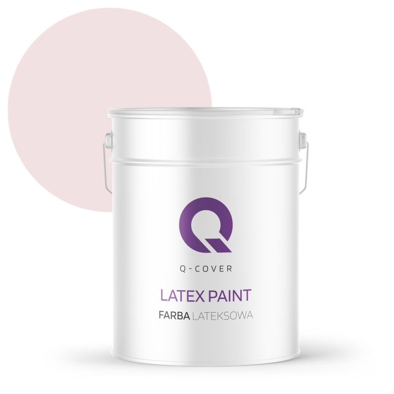 Farba Lateksowa Do Ścian i Sufitów Q-Cover Biel złamana w róż H3678 Głęboki Mat 10L
