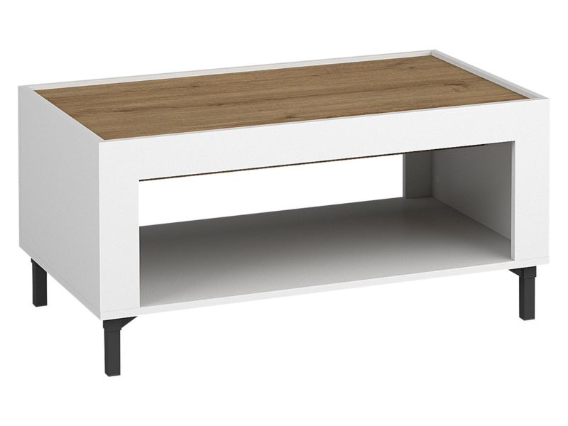 Stolik kawowy MIRJAN 24 Mossa MO09 biały/dąb whisky 1 szt.