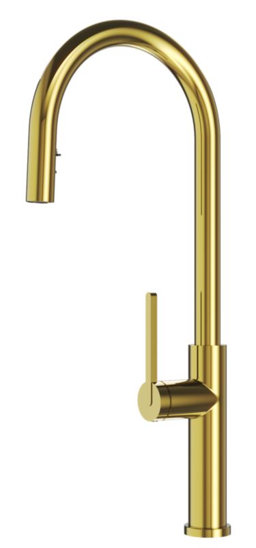Bateria kuchenna z wyciąganą wylewką Granitan prati złota 1 szt.