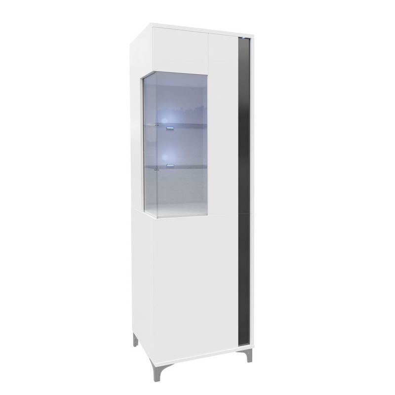 Witryna MIRJAN 24 Marco 50 prawa biały / biały połysk / czarny połysk 1 szt.