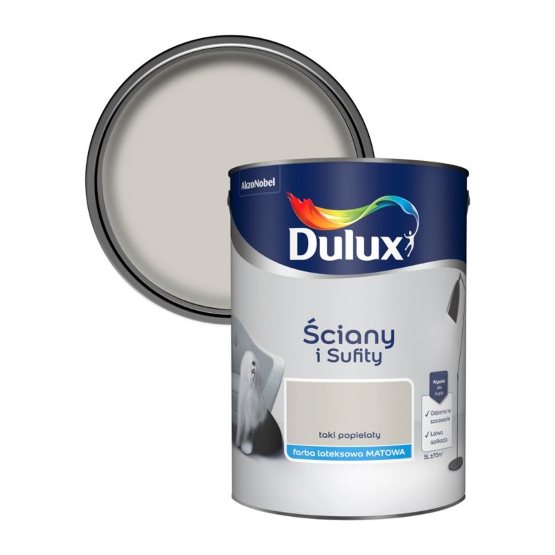 Farba Dulux Ściany i Sufity taki popielaty 5 l
