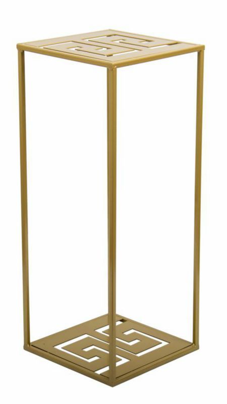 Kwietnik Stojący HowHomely Metalowy Złoty 24x60 cm