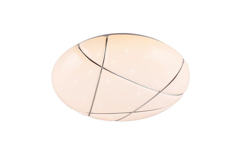 Plafon sufitowy lampa RL Tibor biały chromowany LED 36W 2700K-6000K 4400 lm IP20 wym: 9,5 x 48 x 48 cm tworzywo sztuczne - 1 szt.