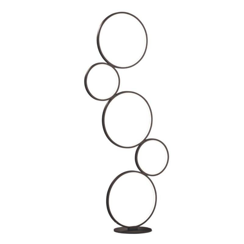 Lampa podłogowa stojąca Trio Rondo czarna LED 36W 3000K 3200lm wym: 115 x 47 x 20 cm - 1 szt.