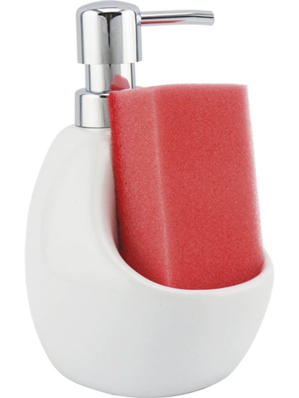 Dozownik Kuchinox Mini ceramiczny biały 470ml ze zmywakiem 1 szt.