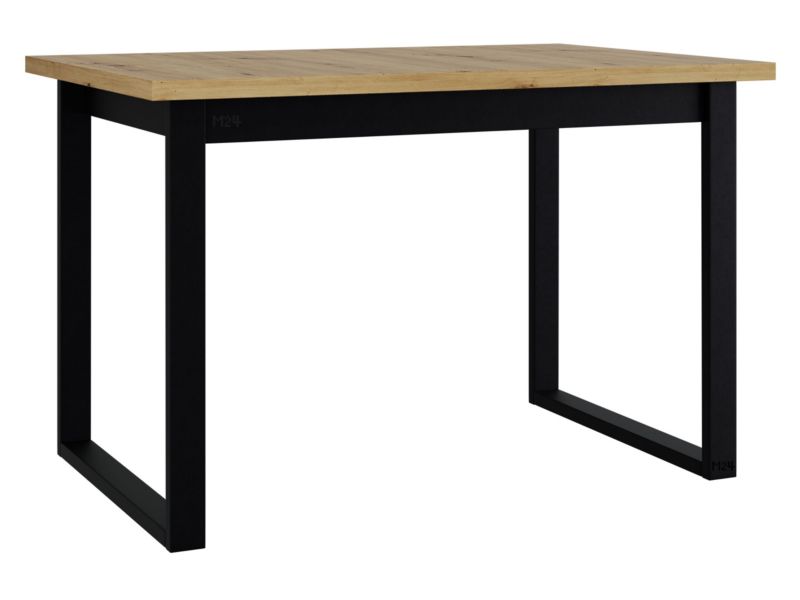 Stół MIRJAN 24 Ikon 3S laminat dąb artisan + czarny metal 1 szt.