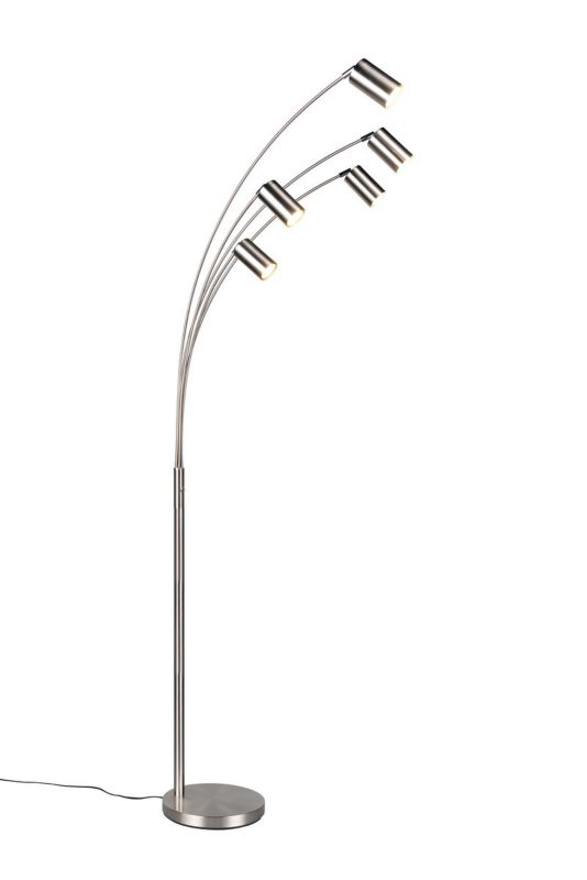 Lampa podłogowa stojąca Trio Marley nikiel mat 5 x GU10 x 10W wym: 200 x 80 x 55 cm - 1 szt.