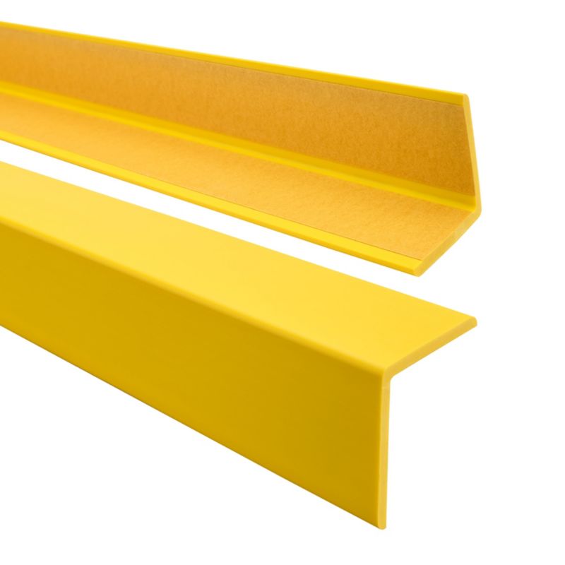 Kątownik miękki PCV 40x40mm, QUEST samoprzylepny, ochronny profil L kątowy, narożnik odbojnikowy z klejem, KM, żółty, 1.5m