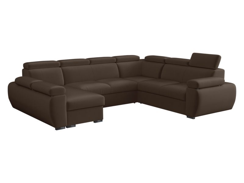 Narożnik z funkcją spania MIRJAN 24 Boston U lewy LC+2P+R+2R brąz 1 szt.