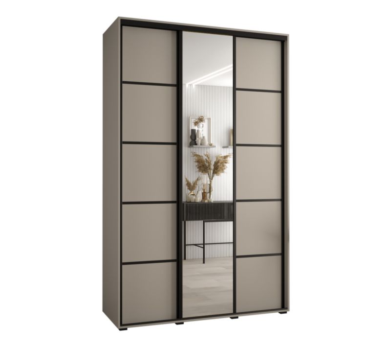 Szafa przesuwna Abiks 60 wysoka Dakota 5 150 kaszmir+kaszmir+czarn 1 szt