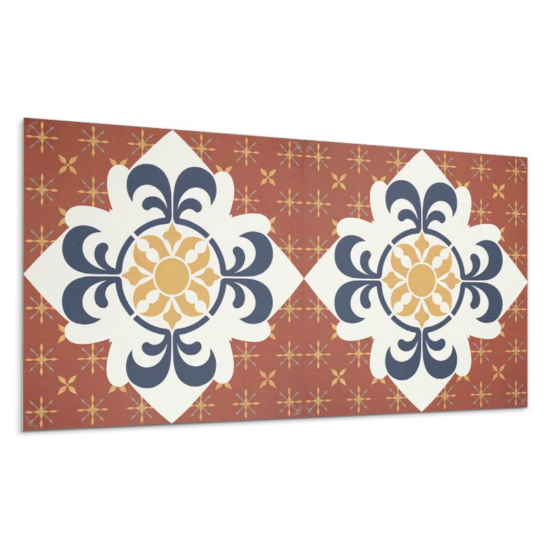 Kafelki samoprzylepne Wallfluent 40x20 cm Motyw florystyczny o subtelnych kształtach 10 szt.