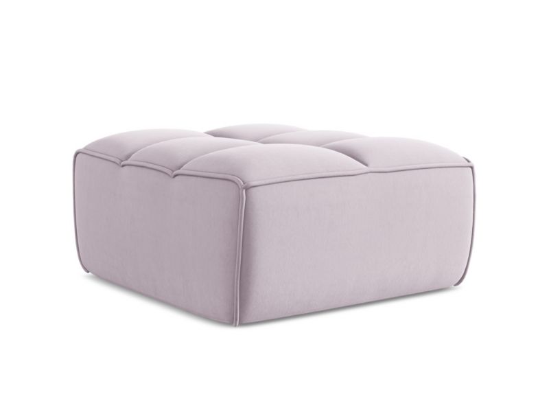Pufa LaMiaSofa BELLUNO z tkaniny welwetowej 80x93 cm lawendowy 1 szt.