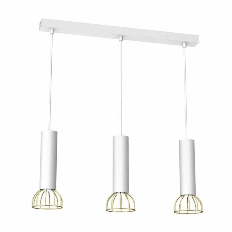 Lampa sufitowa wisząca Milagro Dante 2552 biało-złota szerokość 60 cm 3xGU10 x 40W 1 szt.