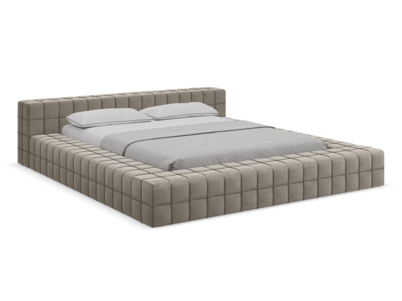 Łóżko LaMiaSofa Akela z weluru 140x200 kreci 1 szt.