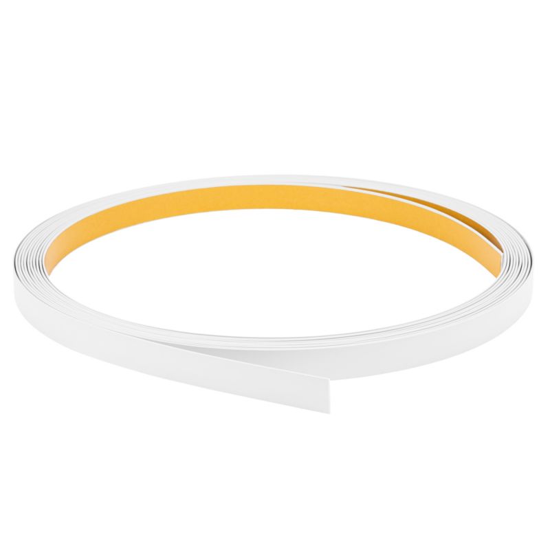 Płaskownik twardy PCV QUEST, lamele samoprzylepne, samoprzylepny 20 mm, ozdobna listwa płaska, biały, 10 m, 1 szt.