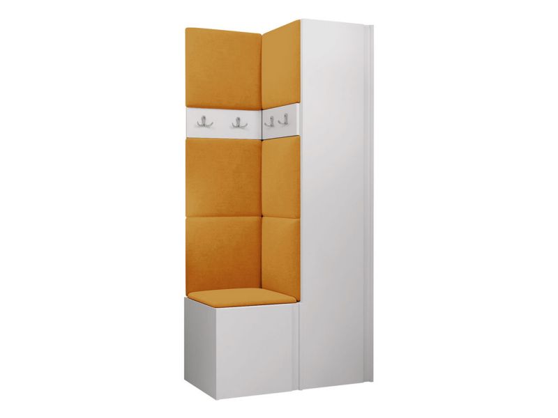 Garderoba MIRJAN 24 Orion XXIV biały + żółty 1 kpl.
