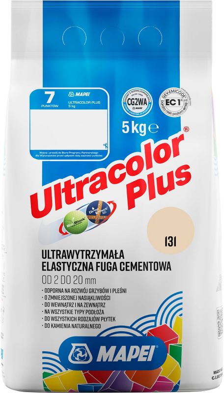 Fuga elastyczna Mapei Ultracolor Plus 131 waniliowa 5 kg