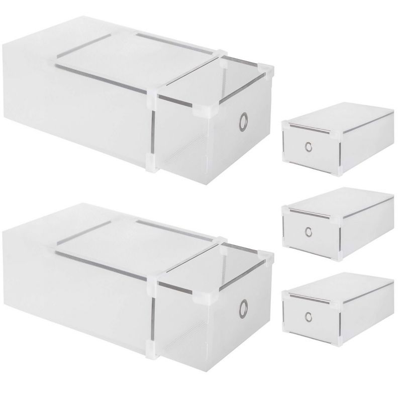 Organizery na buty Springos 34x22x13,5 cm pudełka z otwieraną, klapą 5 szt.