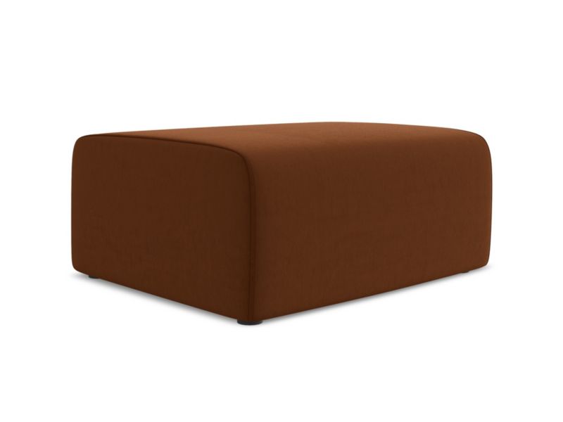 Pufa LaMiaSofa CASERTA z tkaniny welwetowej 90x60 cm terakota 1 szt.