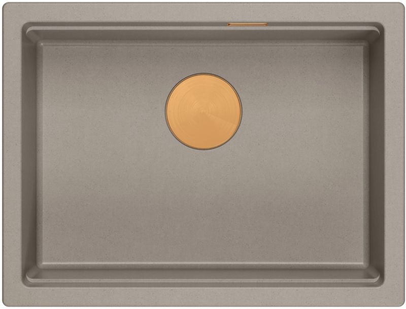 Zlewozmywak GraniteQ Quadron LOGAN 100 56x45cm Beżowy Jednokomorowy 1 szt.