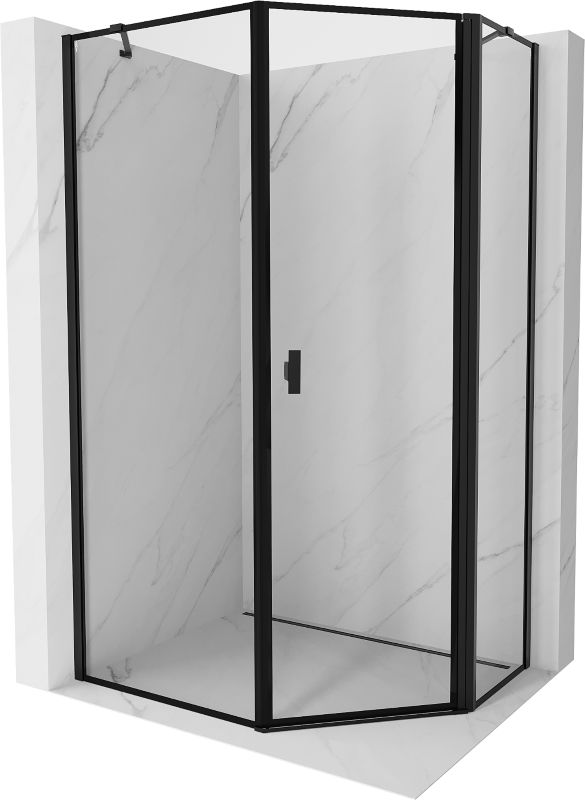 Kabina prysznicowa Mexen Mist czarna 80 x 90 cm 1 szt