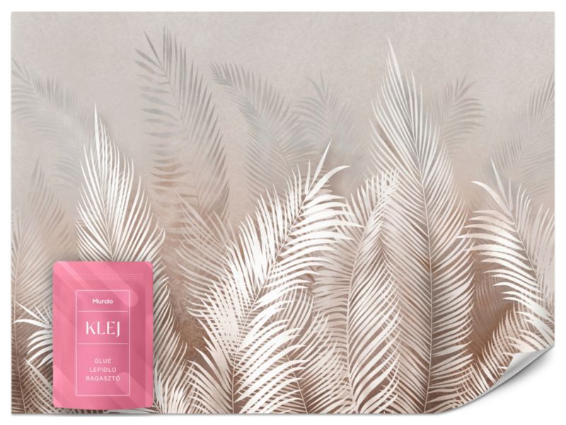 Fototapeta Muralo Beżowe Liście Palmowe 250x175 cm 1szt.