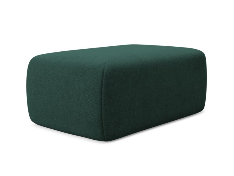 Pufa LaMiaSofa PERUGIA z tkaniny strukturalnej 102x62 cm butelkowa zieleń 1 szt.
