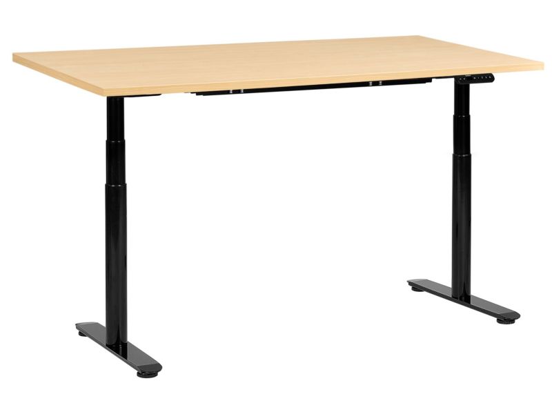 Biurko regulowane elektrycznie Destinas Czarny/ jasny brąz 160 cm 72 cm 1 szt.