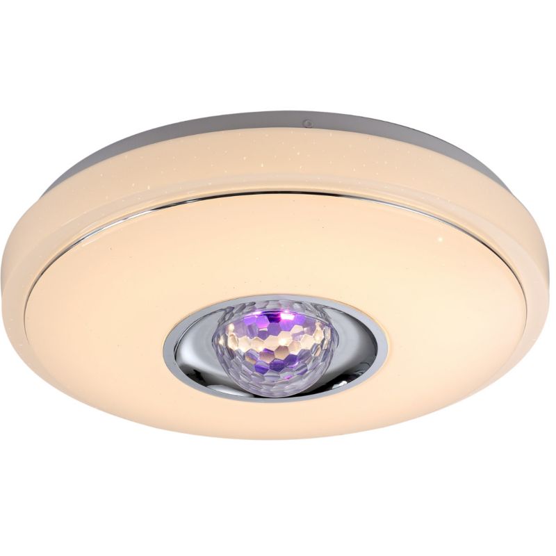 Plafon sufitowy lampa Polux Magic biały LED 18W RGB + 3000K 1700lm IP20 wym: 8,5 x 37,5 x 37,5 cm tworzywo sztuczne - 1 szt.