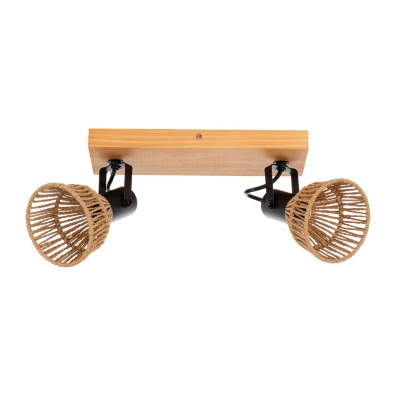 Lampa sufitowa LightLogic LL GORTA EL-2 66434 spot boho pleciony papier 1 szt.