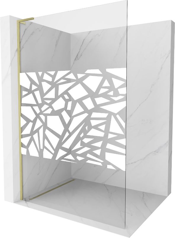 Ścianka prysznicowa Mexen Kioto L biały wzór 90x200 cm 800-090-103-55-851 szt.