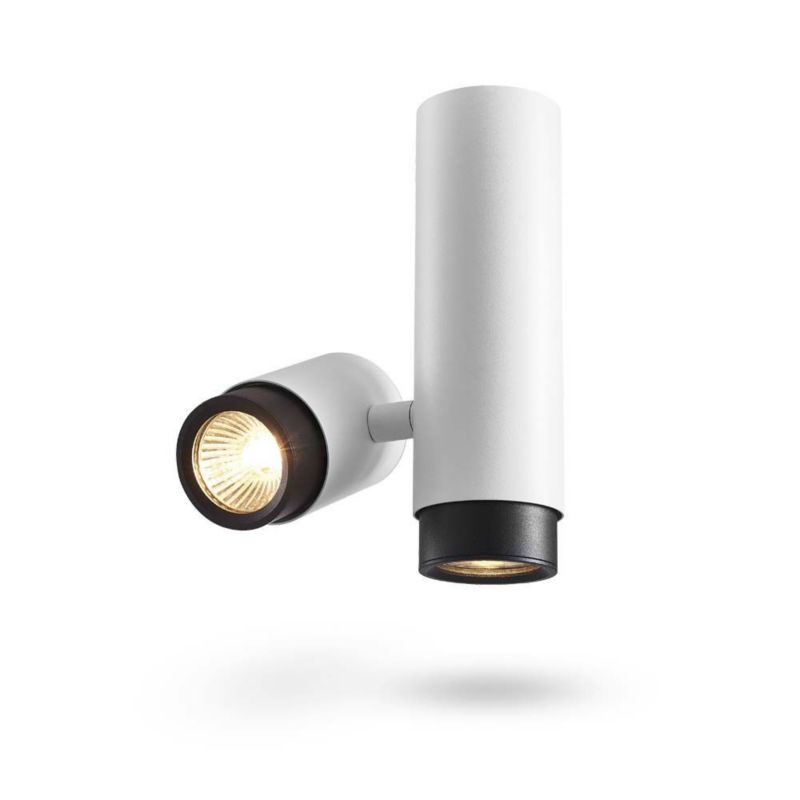 Spot Videx Ariza biało-czarny 2 x GU10 x IP20 wym: 10 x 6 x 6 cm - 1 szt.