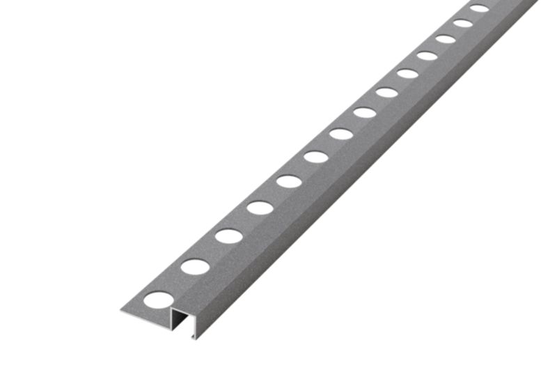 Listwa narożna aluminiowa AIQ Lambro ciemna szara matowa 1cm x 270cm 1 szt.