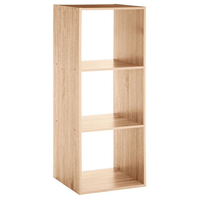Regał na książki Kali 3 półki 5FIVE SIMPLY SMART nowoczesny modułowy naturalny MDF 100,5 cm 1 szt.