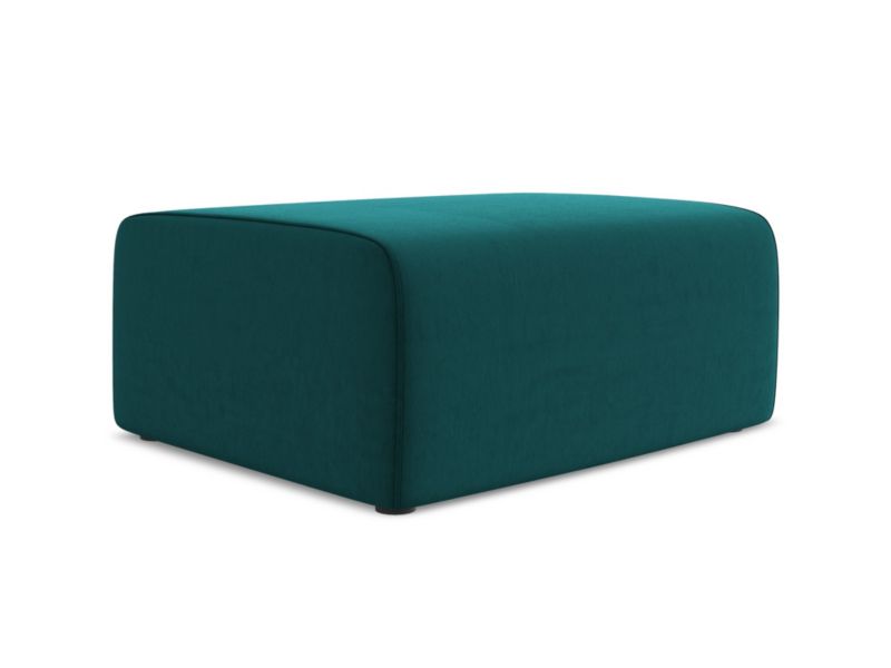 Pufa LaMiaSofa CASERTA z tkaniny welwetowej 90x60 cm morski 1 szt.