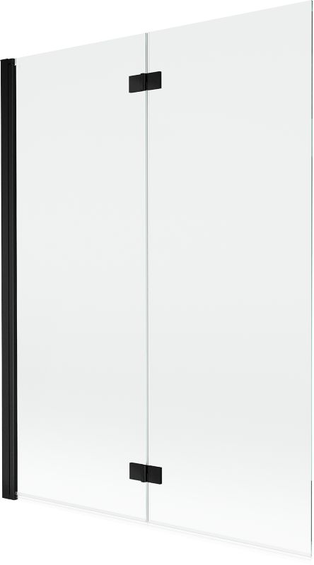 Parawan nawannowy Mexen Mist czarny 130x150 cm 2-skrzydłowy lewy 1 szt