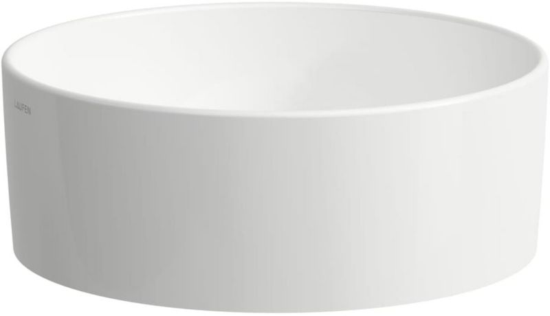 Umywalka nablatowa Laufen Savoy 42x42 cm okrągła biała, bez otworu, bez przelewu, 1 szt.