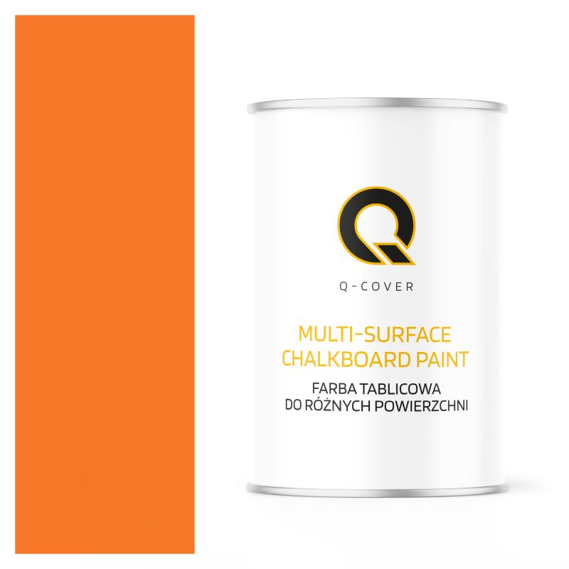 Farba Tablicowa Do Ścian Pisania Kredą Q-Cover Kolor Pomarańczowy pastelowy RAL2003 Mat 1L